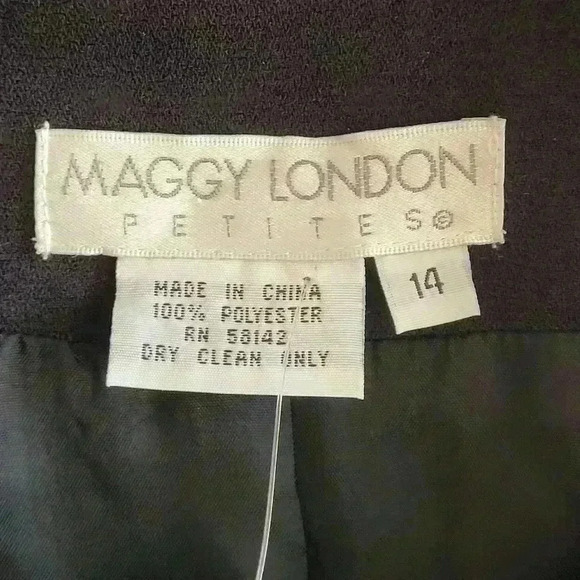 Vintage MAGGY LONDON Blazer Waist Jacket Size 14 Silky Rainbow Stripe Padded - Picture 4 of 15